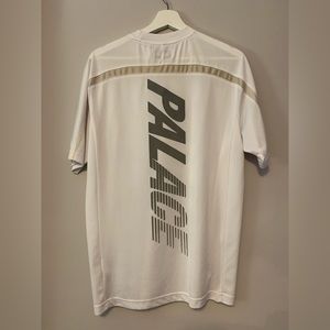 Palace Vertical Logo  Nylon Tee White